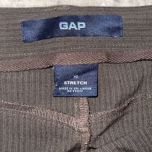 Gap brown pinstripe stretch pencil skirt size 10 - Picture 5 of 7